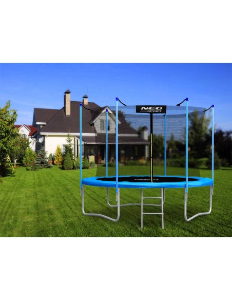 Sodo batutas 8 pėdų / 252 cm su vidiniu tinklu ir Neo-Sport kopėčiomis Sodo batutas 8 pėdų / 252 cm su vidiniu tinklu ir Neo-Sport kopėčiomis