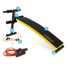 Nuožulnus suoliukas pratimams su plėtikliais Neo-Sport NS-08G
