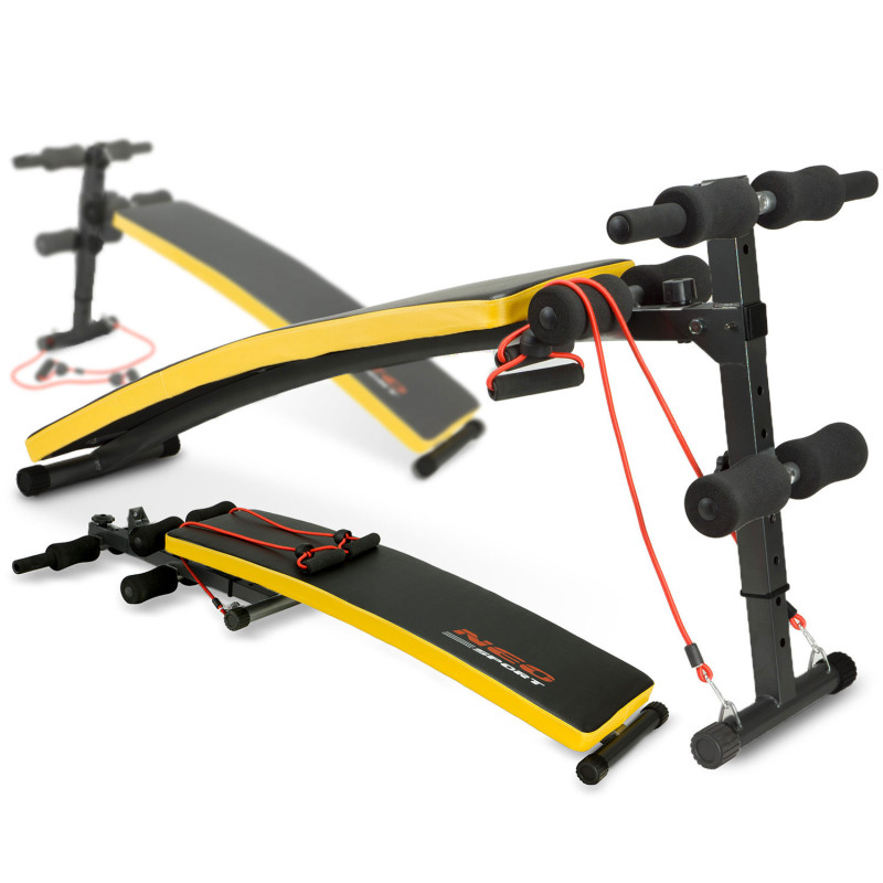 Nuožulnus suoliukas pratimams su plėtikliais Neo-Sport NS-08G