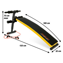 Nuožulnus suoliukas pratimams su plėtikliais Neo-Sport NS-08G