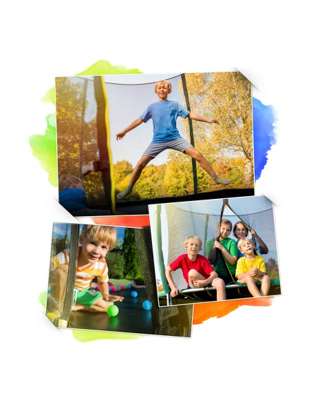 Sodo batutas profiliuotas 8 pėdų / 252 cm su Neo-Sport vidiniu tinkleliu Sodo batutas profiliuotas 8 pėdų / 252 cm su Neo-Sport vidiniu tinkleliu
