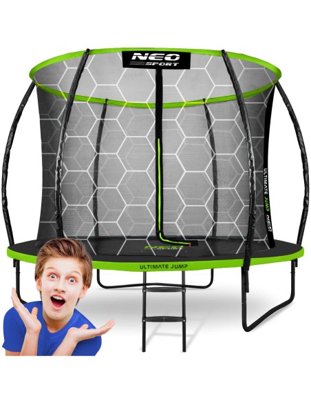 Sodo batutas profiliuotas 8 pėdų / 252 cm su Neo-Sport vidiniu tinkleliu Sodo batutas profiliuotas 8 pėdų / 252 cm su Neo-Sport vidiniu tinkleliu