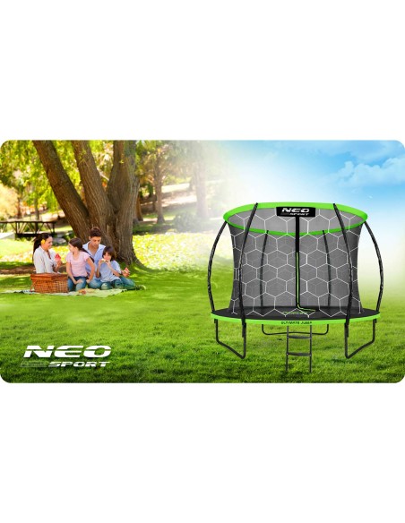 Sodo batutas profiliuotas 8 pėdų / 252 cm su Neo-Sport vidiniu tinkleliu Sodo batutas profiliuotas 8 pėdų / 252 cm su Neo-Sport vidiniu tinkleliu