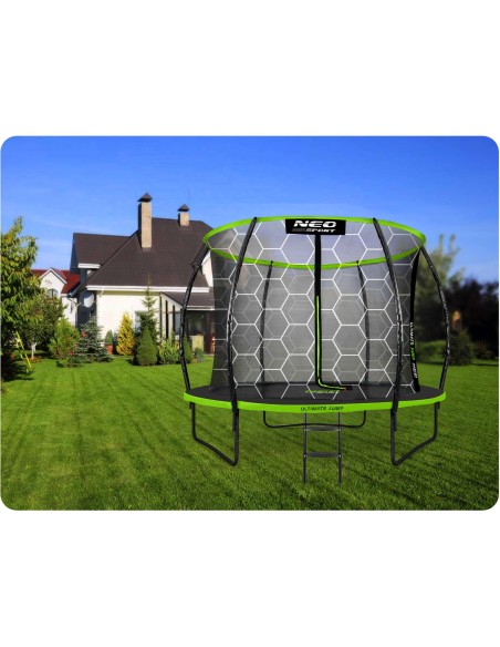 Sodo batutas profiliuotas 8 pėdų / 252 cm su Neo-Sport vidiniu tinkleliu Sodo batutas profiliuotas 8 pėdų / 252 cm su Neo-Sport vidiniu tinkleliu