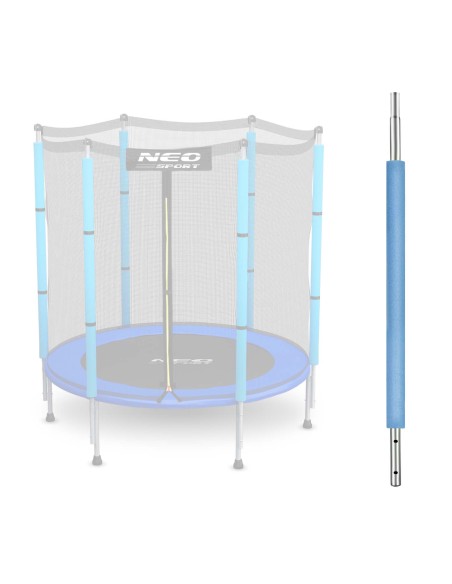 Batuto apatinis stulpelis su išoriniu tinkleliu 4,5 pėdų mėlynos spalvos Neo-Sport Batuto apatinis stulpelis su išoriniu tinkleliu 4,5 pėdų mėlynos spalvos Neo-Sport