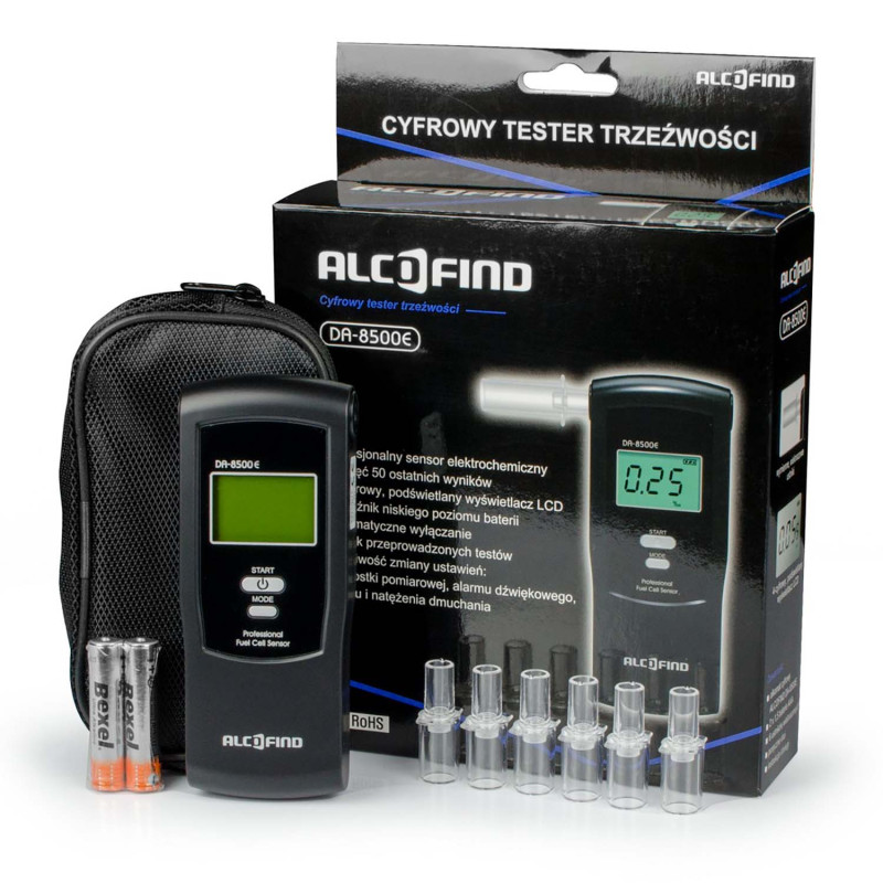 Elektrocheminis alkotesteris DA 8500E + kandikliai