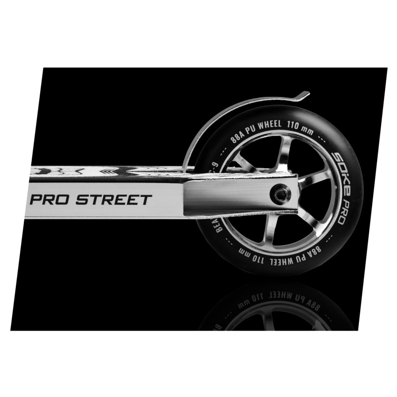 Stabdys Soke PRO Street motorolerio sidabras