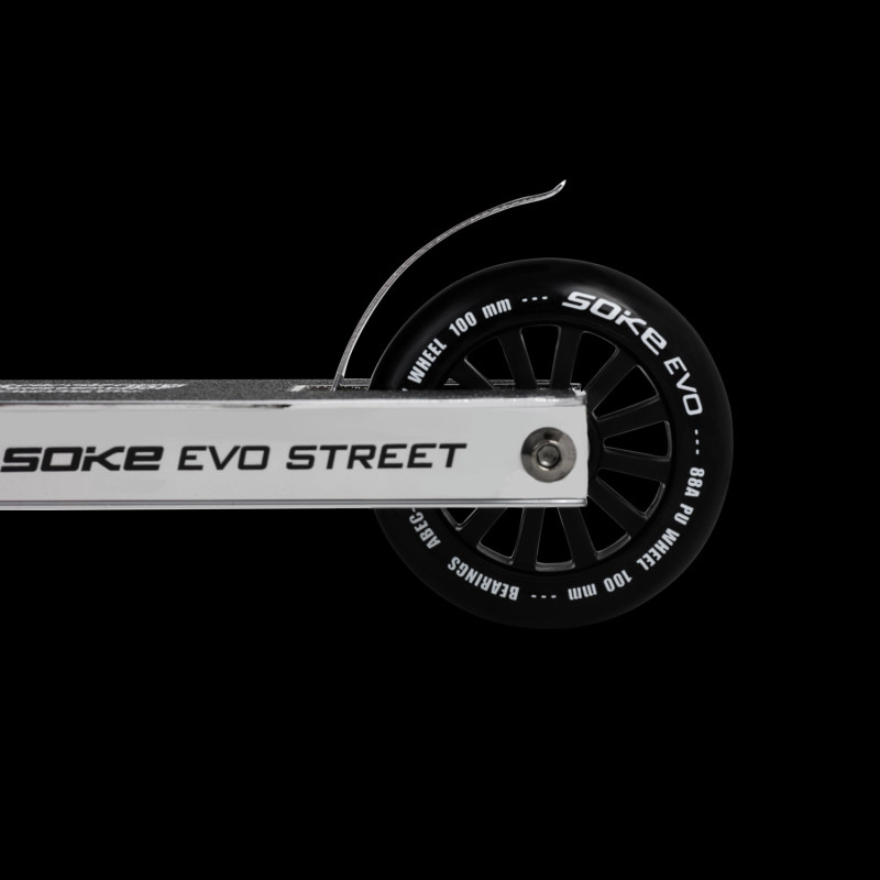 Soke motorolerio stabdys sidabrinės spalvos