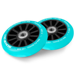 Motorolerio ratai 100 mm turkis 2 vnt.