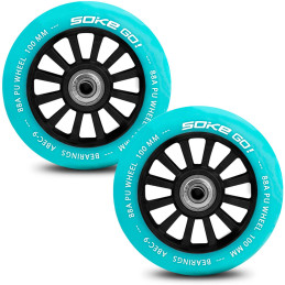 Motorolerio ratai 100 mm turkis 2 vnt.
