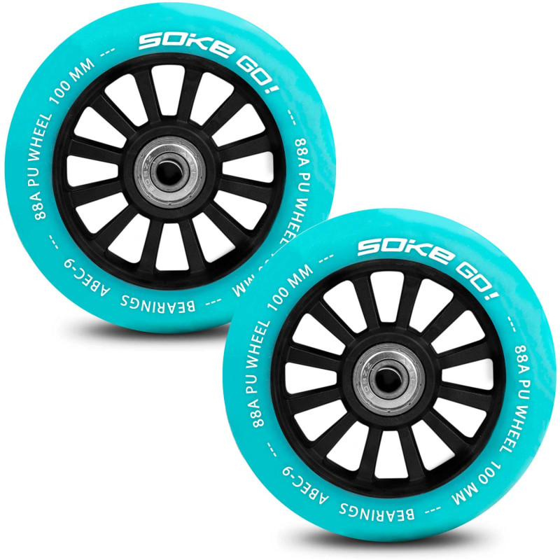 Motorolerio ratai 100 mm turkis 2 vnt.