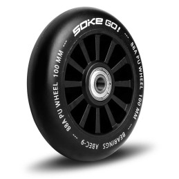 Motorolerio ratai 100 mm juodi 2 vnt.