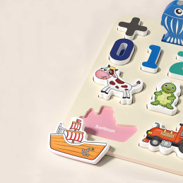 Ricokids 781400 numerių, gyvūnų ir transporto priemonių mokomoji lenta