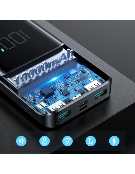 Maitinimo blokas 15W 10000mAh PD QC3.0 AFC juodas