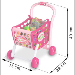 Ricokids 773401 pirkinių vežimėlis rožinis