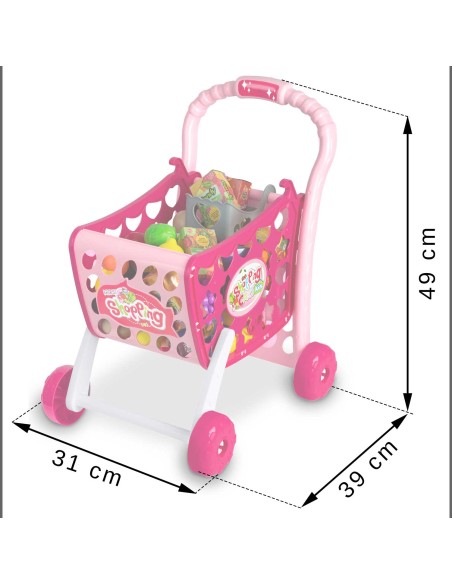 Ricokids 773401 pirkinių vežimėlis rožinis Ricokids 773401 pirkinių vežimėlis rožinis