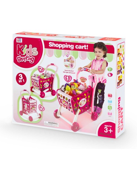 Ricokids 773401 pirkinių vežimėlis rožinis Ricokids 773401 pirkinių vežimėlis rožinis