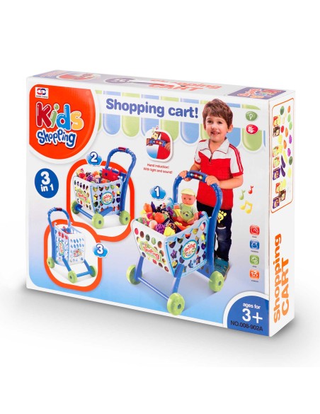 Pirkinių vežimėlis Ricokids 773400 mėlynas Pirkinių vežimėlis Ricokids 773400 mėlynas