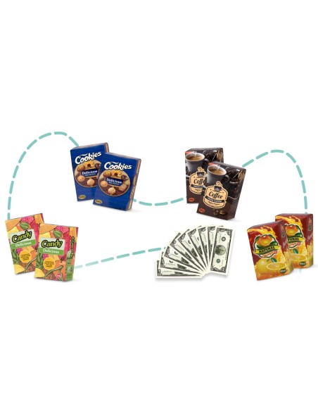 Pirkinių vežimėlis Ricokids 773400 mėlynas Pirkinių vežimėlis Ricokids 773400 mėlynas