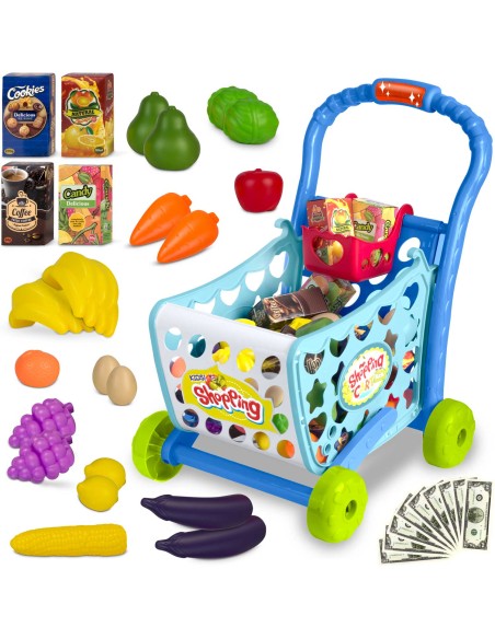 Pirkinių vežimėlis Ricokids 773400 mėlynas Pirkinių vežimėlis Ricokids 773400 mėlynas