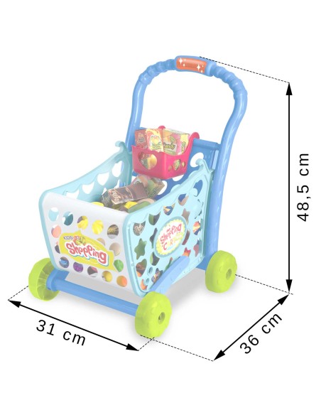 Pirkinių vežimėlis Ricokids 773400 mėlynas Pirkinių vežimėlis Ricokids 773400 mėlynas