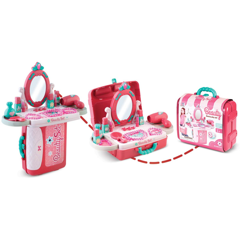 Tualetinis lagaminas mergaitei su veidrodžiu Ricokids 773200