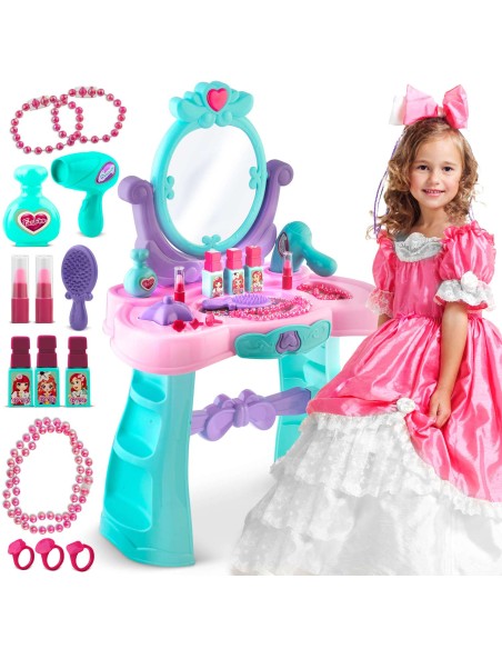 Tualetinis staliukas mergaitei su veidrodžiu Ricokids 773200 Tualetinis staliukas mergaitei su veidrodžiu Ricokids 773200