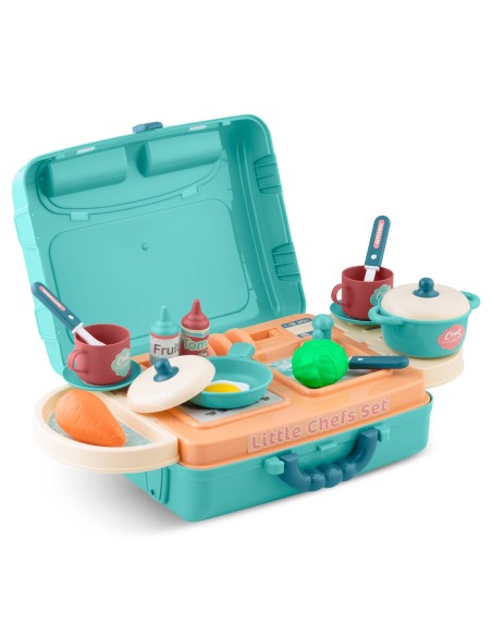 Ricokids vaikiška virtuvė su lagaminu 772901 Ricokids vaikiška virtuvė su lagaminu 772901