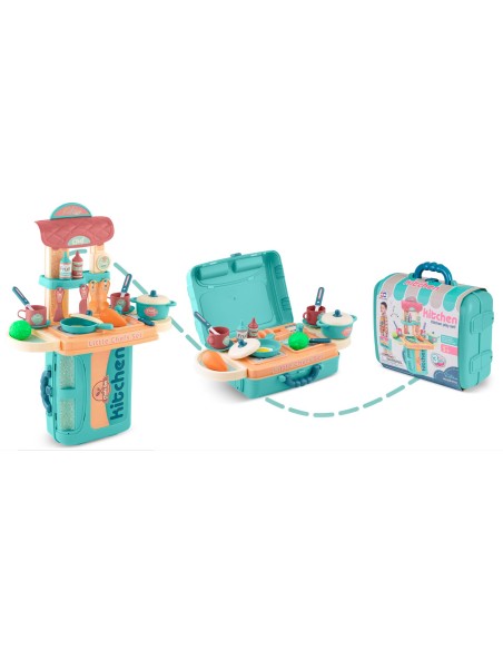 Ricokids vaikiška virtuvė su lagaminu 772901 Ricokids vaikiška virtuvė su lagaminu 772901
