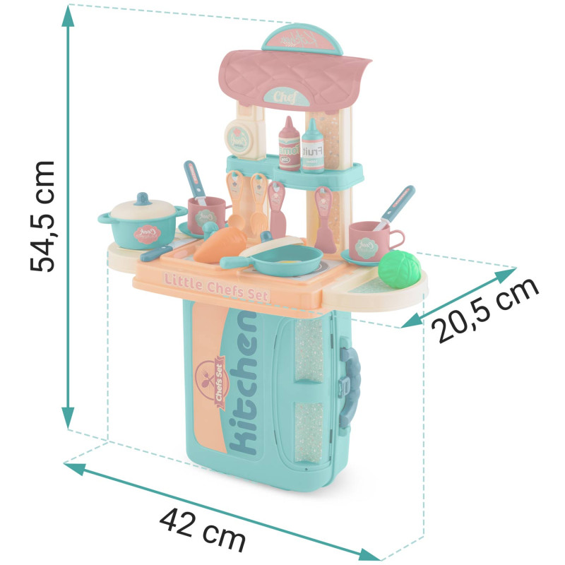 Ricokids vaikiška virtuvė su lagaminu 772901
