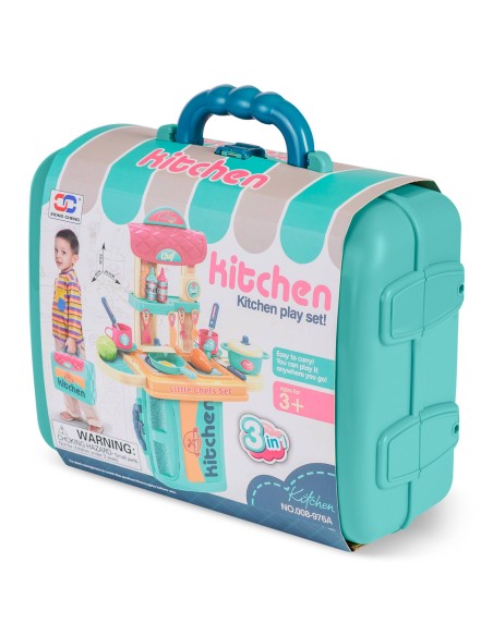 Ricokids vaikiška virtuvė su lagaminu 772901 Ricokids vaikiška virtuvė su lagaminu 772901