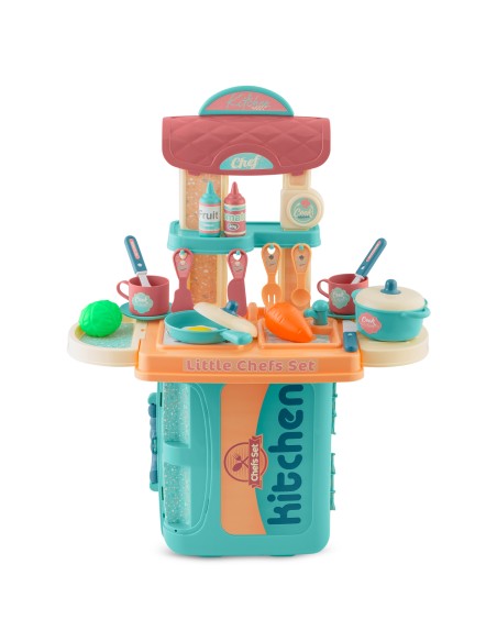 Ricokids vaikiška virtuvė su lagaminu 772901 Ricokids vaikiška virtuvė su lagaminu 772901