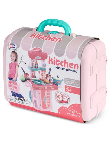 Ricokids vaikiška virtuvė su lagaminu 772900 Ricokids vaikiška virtuvė su lagaminu 772900