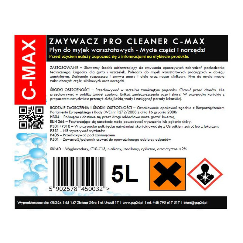 Skystas PRO CLEANER C-MAX 5L dirbtuvių plovimo detalių ir įrankių valiklis