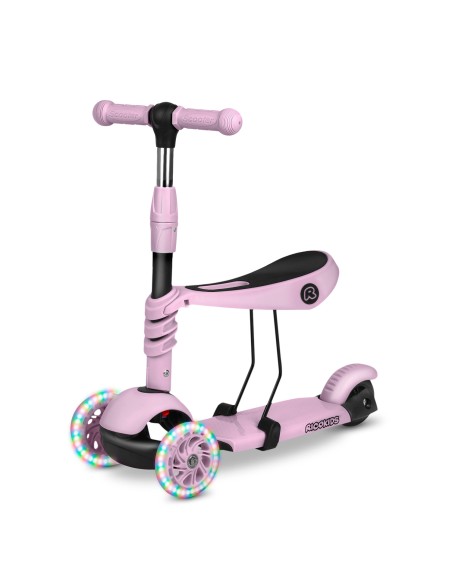 Triratis paspirtukas Ricokids Cubi - rožinis Triratis paspirtukas Ricokids Cubi - rožinis