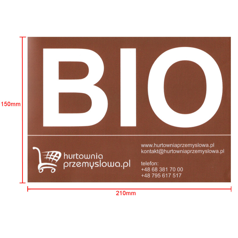 BIO lipduko lipdukas šiukšliadėžei, kibirui, konteineriui bioatliekoms, maisto atliekoms