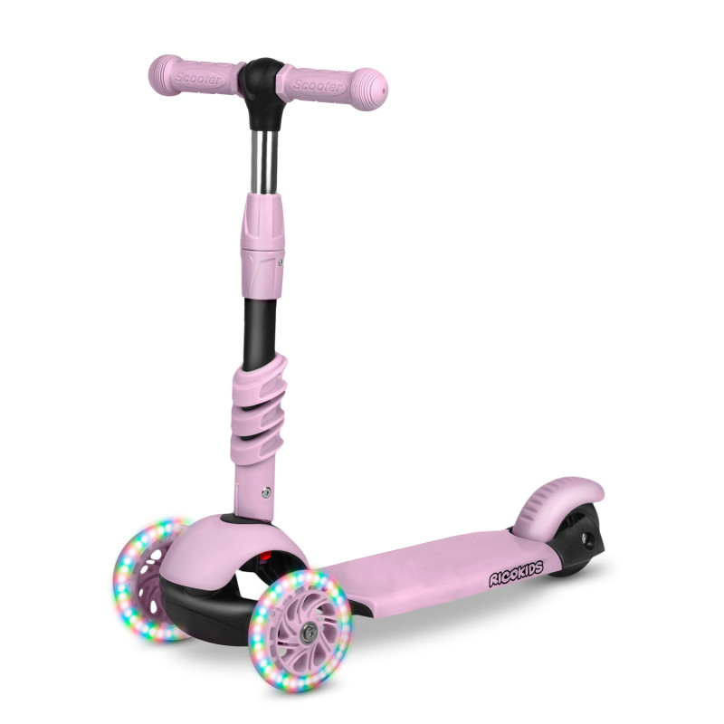 Triratis paspirtukas Ricokids Cubi - rožinis