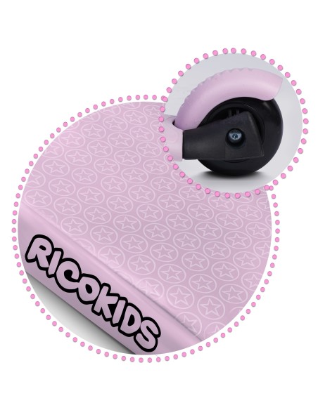 Triratis paspirtukas Ricokids Cubi - rožinis Triratis paspirtukas Ricokids Cubi - rožinis