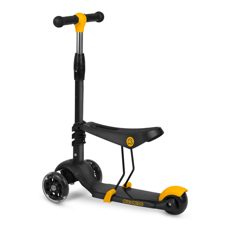 Ricokids Cubi triratis paspirtukas - juodos ir oranžinės spalvos