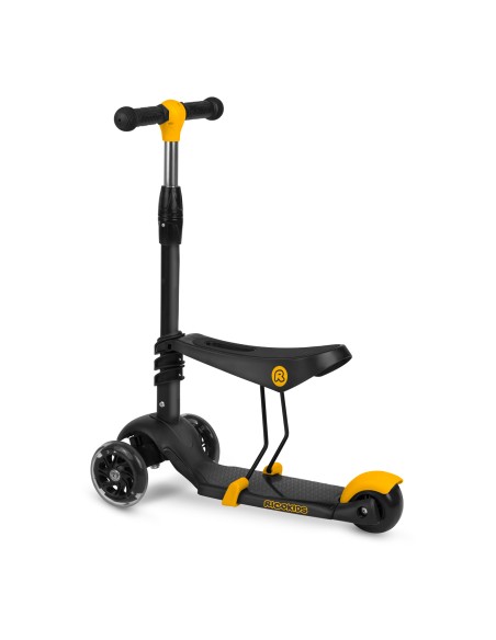 Ricokids Cubi triratis paspirtukas - juodos ir oranžinės spalvos Ricokids Cubi triratis paspirtukas - juodos ir oranžinės spalvos