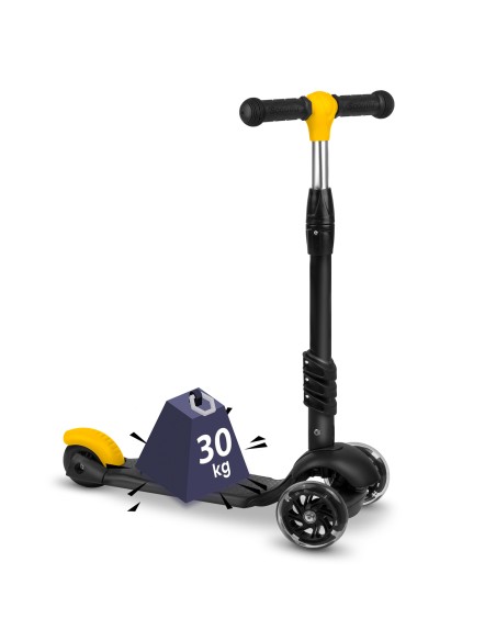 Ricokids Cubi triratis paspirtukas - juodos ir oranžinės spalvos Ricokids Cubi triratis paspirtukas - juodos ir oranžinės spalvos