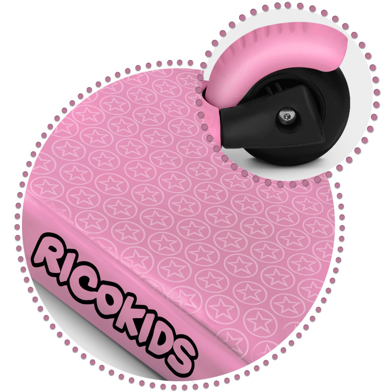 Triratis paspirtukas Ricokids Todi - rožinis