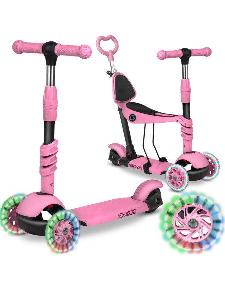Triratis paspirtukas Ricokids Todi - rožinis Triratis paspirtukas Ricokids Todi - rožinis