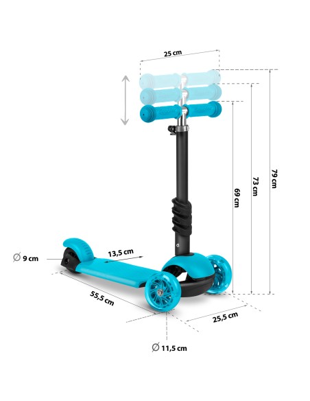 Triratis paspirtukas Ricokids Buggy - turkis Triratis paspirtukas Ricokids Buggy - turkis