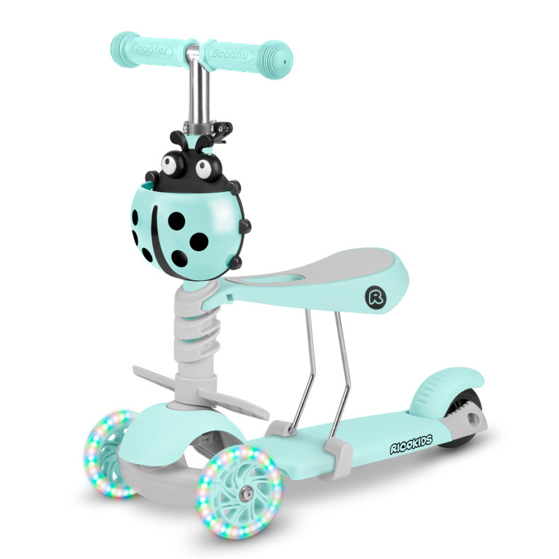 Triratis paspirtukas Ricokids Buggy - mėtinis