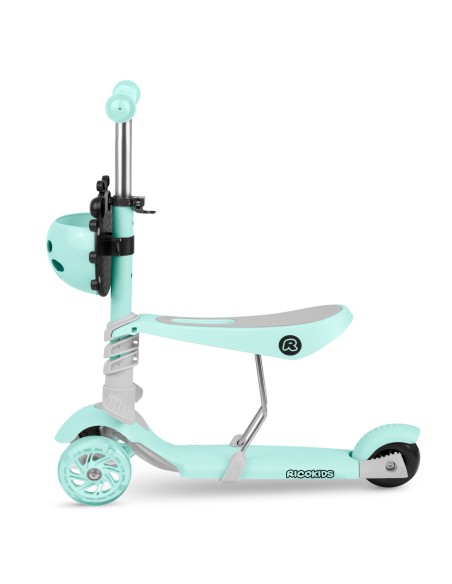 Triratis paspirtukas Ricokids Buggy - mėtinis Triratis paspirtukas Ricokids Buggy - mėtinis