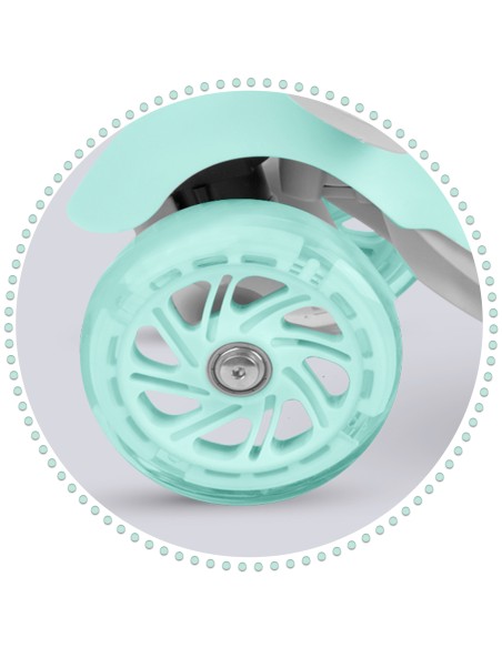 Triratis paspirtukas Ricokids Buggy - mėtinis Triratis paspirtukas Ricokids Buggy - mėtinis