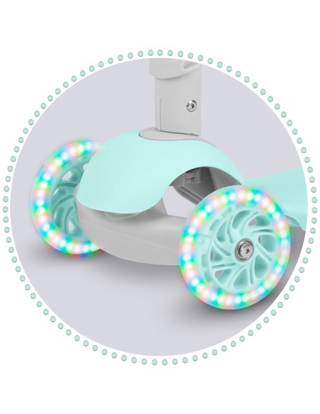 Triratis paspirtukas Ricokids Buggy - mėtinis Triratis paspirtukas Ricokids Buggy - mėtinis