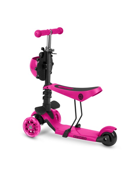 Ricokids Buggy triratis paspirtukas - rožinis Ricokids Buggy triratis paspirtukas - rožinis