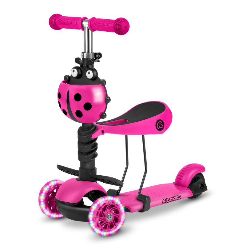 Ricokids Buggy triratis paspirtukas - rožinis
